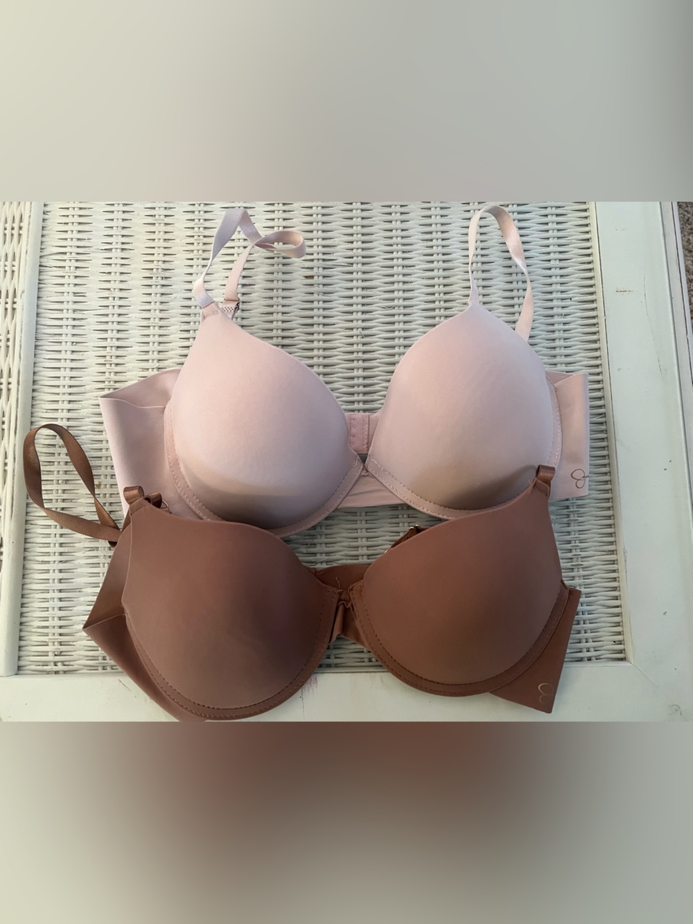 Jessica Simpson set of 2 Everyday padded T-Shirt Bra - Light Pink & Brown 36B